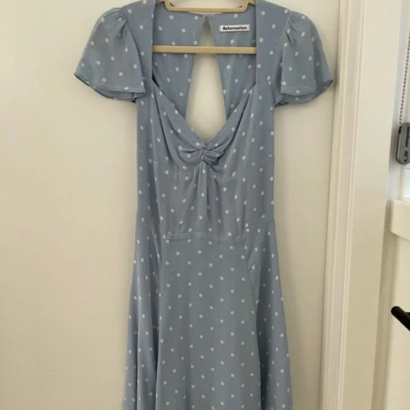 Reformation "Kenni" Mini Dress in Dewdrop - Size 4 - Picture 4 of 7